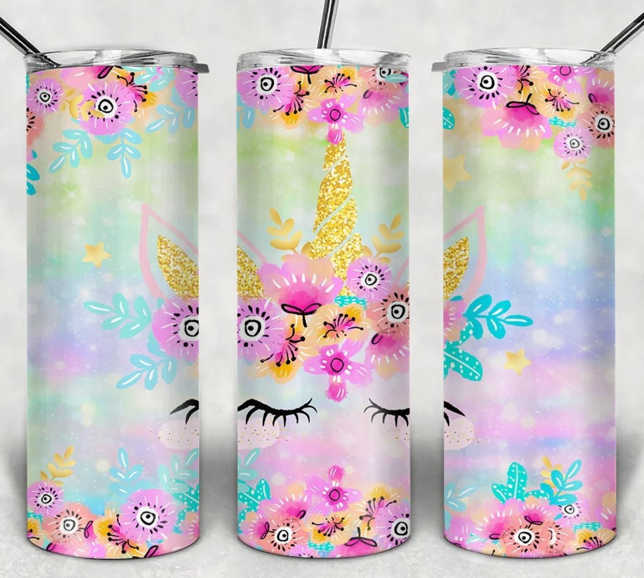 Colorful Unicorn- 20oz Insulated Stainless Steel Travel Tumbler